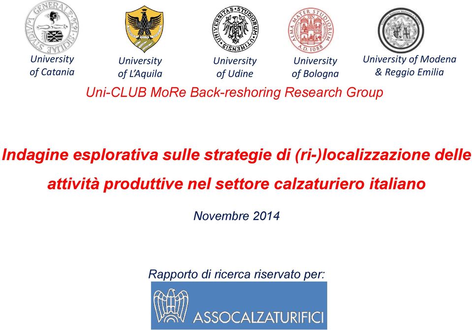 Emilia Indagine esplorativa sulle strategie di (ri-)localizzazione delle attività