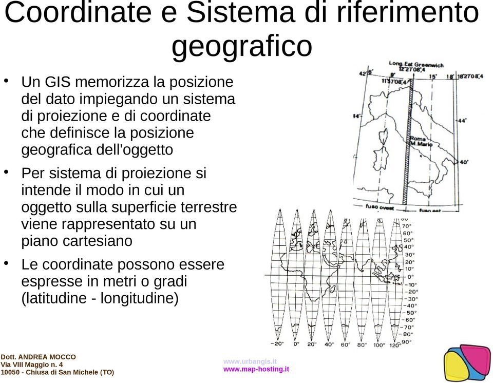 di proiezione si intende il modo in cui un oggetto sulla superficie terrestre viene rappresentato su