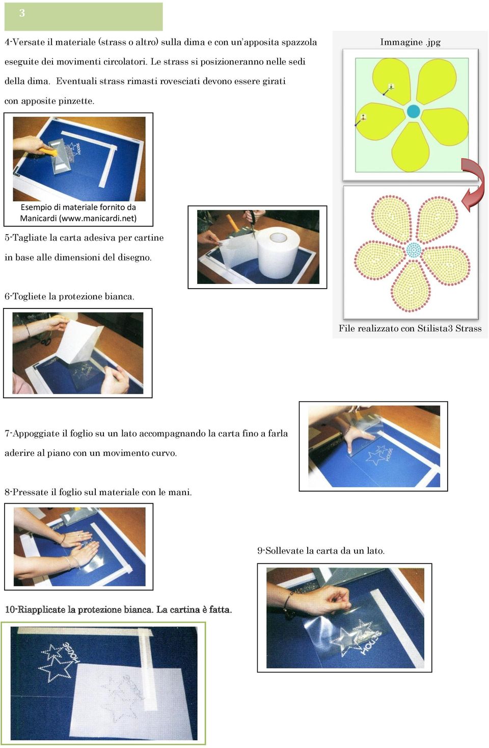 net) 5-Tagliate la carta adesiva per cartine in base alle dimensioni del disegno. 6-Togliete la protezione bianca.