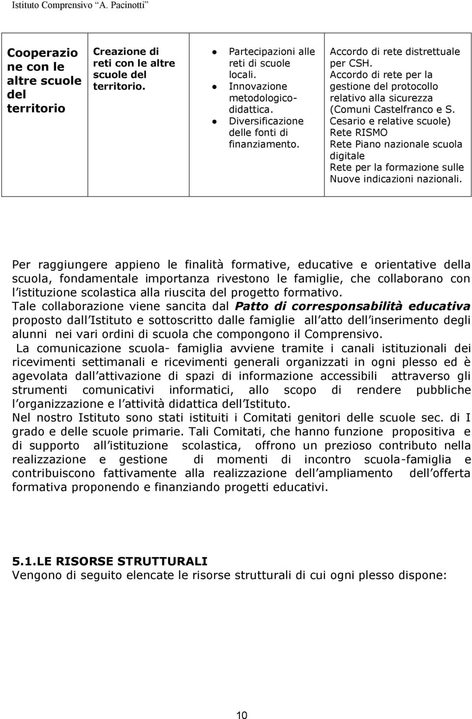 Cesario e relative scuole) Rete RISMO Rete Piano nazionale scuola digitale Rete per la formazione sulle Nuove indicazioni nazionali.