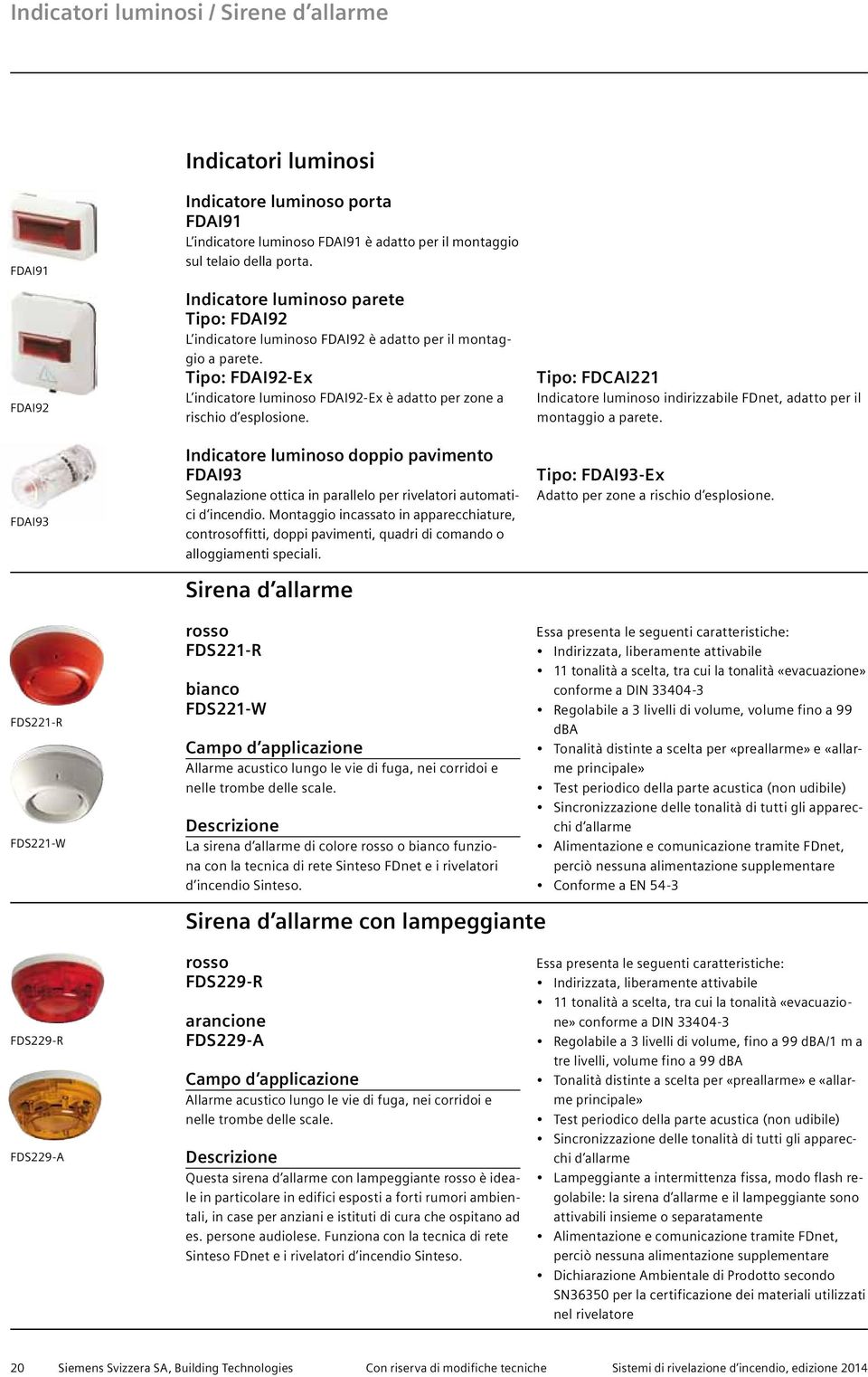 Indicatore luminoso doppio pavimento FDAI93 Segnalazione ottica in parallelo per rivelatori automatici d incendio.