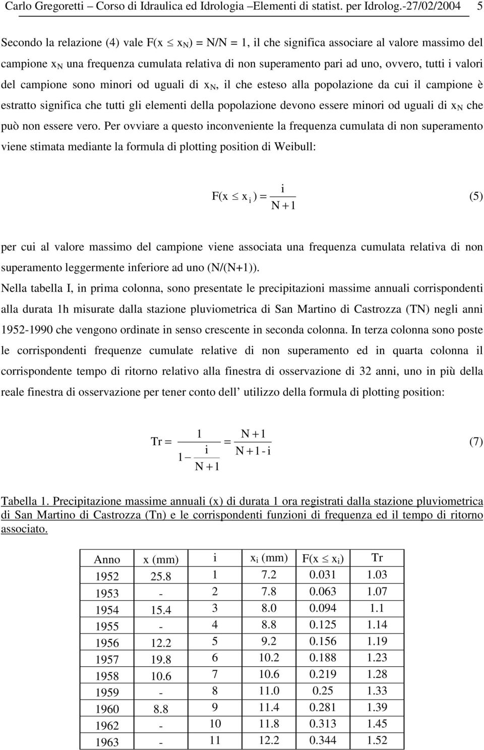 del campione sono minori od uguali di x, il che esteso alla popolazione da cui il campione è estratto significa che tutti gli elementi della popolazione devono essere minori od uguali di x che può