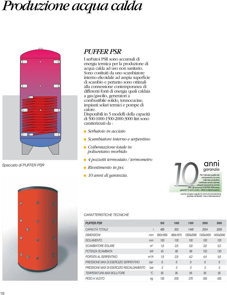 gas/gasolio, generatori a combustibile solido, termocucine, impianti solari termici e pompe di calore.