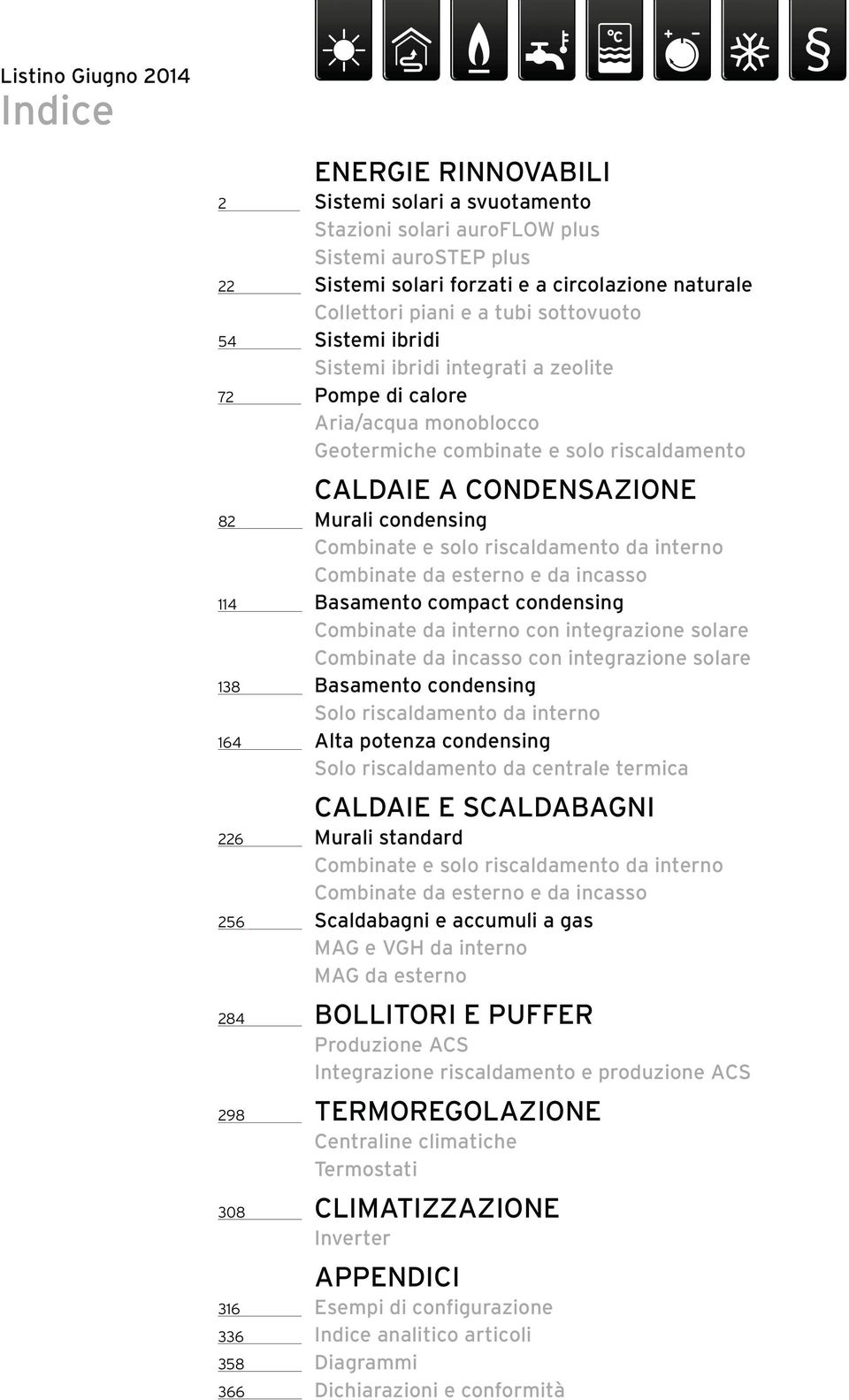 riscaldamento CALDAIE A CONDENSAZIONE Murali condensing Combinate e solo riscaldamento da interno Combinate da esterno e da incasso Basamento compact condensing Combinate da interno con integrazione