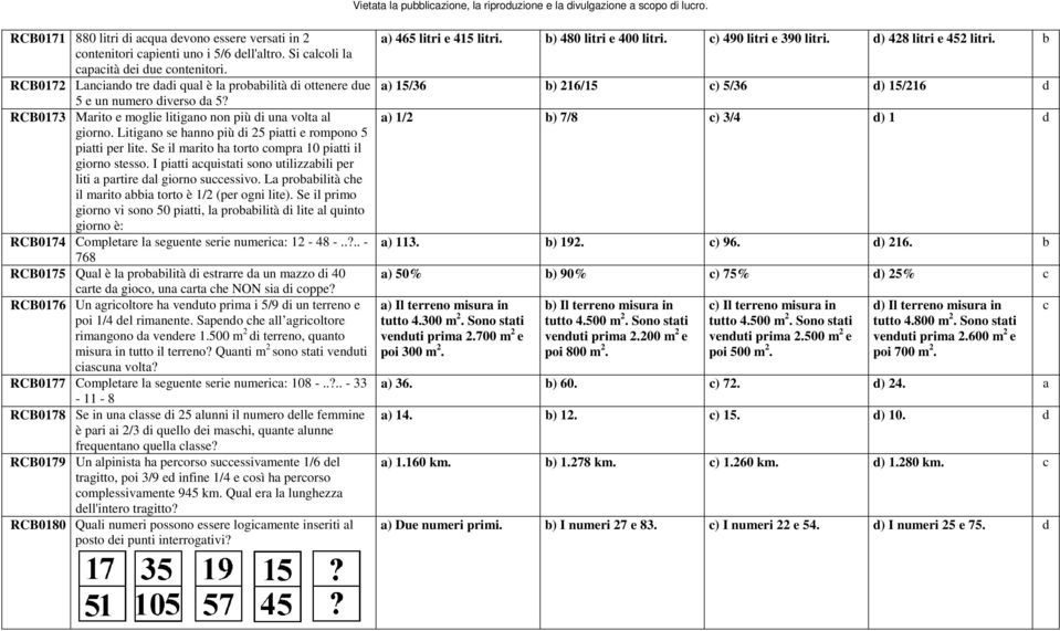 Litigano se hanno più di 25 piatti e rompono 5 piatti per lite. Se il marito ha torto compra 10 piatti il giorno stesso. I piatti acquistati sono utilizzabili per liti a partire dal giorno successivo.