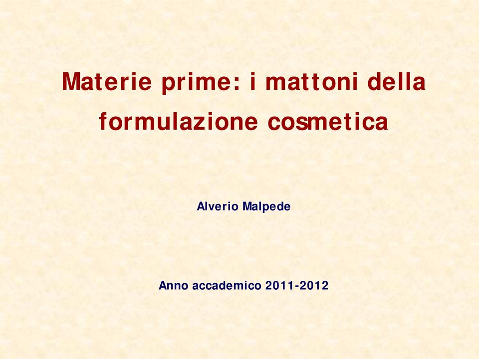 formulazione cosmetica