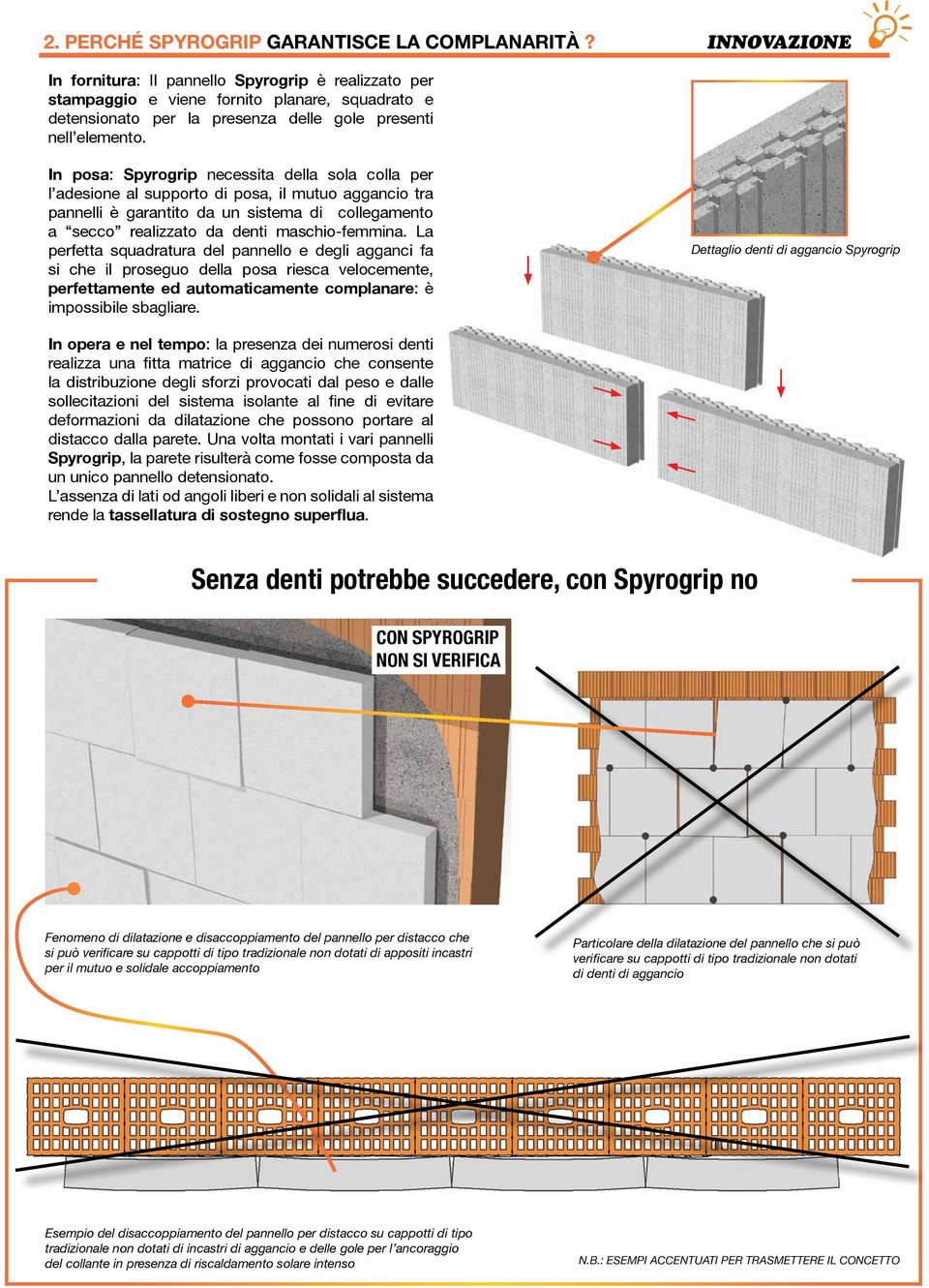 In posa: Spyrogrip necessita della sola colla per l adesione al supporto di posa, il mutuo aggancio tra pannelli è garantito da un sistema di collegamento a secco realizzato da denti maschio-femmina.