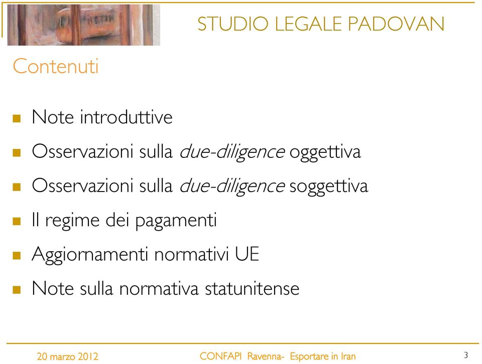 due-diligence diligence soggettiva Il regime dei