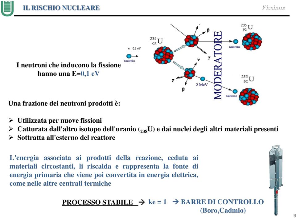 L'energia associata ai prodotti della reazione, ceduta ai materiali circostanti, li riscalda e rappresenta la fonte di energia