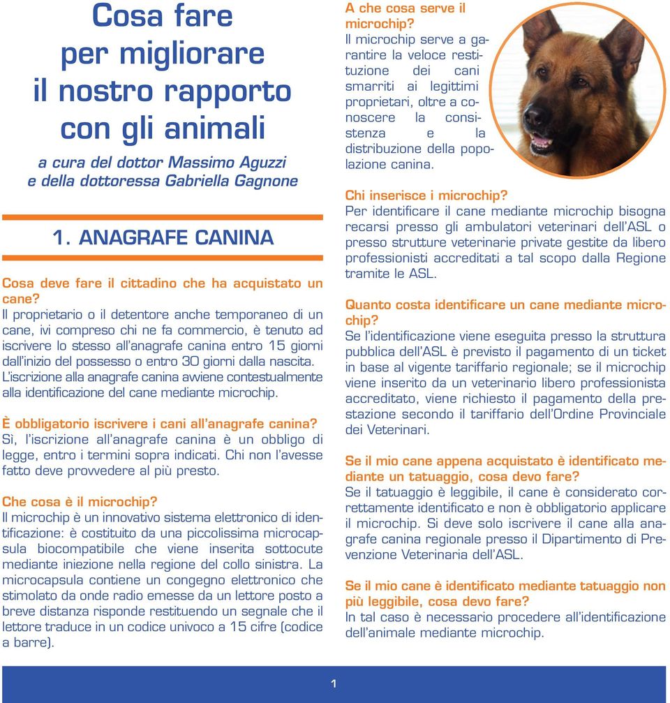 Il proprietario o il detentore anche temporaneo di un cane, ivi compreso chi ne fa commercio, è tenuto ad iscrivere lo stesso all anagrafe canina entro 15 giorni dall inizio del possesso o entro 30