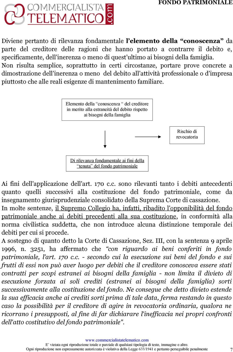 Non risulta semplice, soprattutto in certi circostanze, portare prove concrete a dimostrazione dell inerenza o meno del debito all attività professionale o d impresa piuttosto che alle reali esigenze