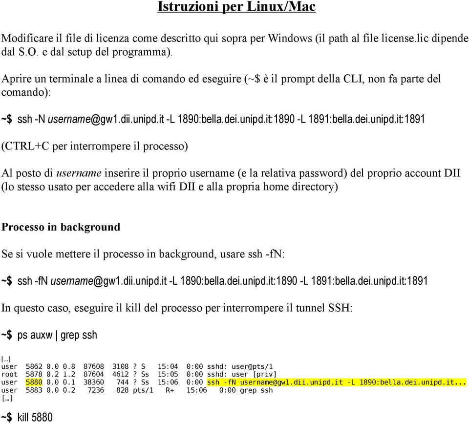 it -L 1890:bella.dei.unipd.