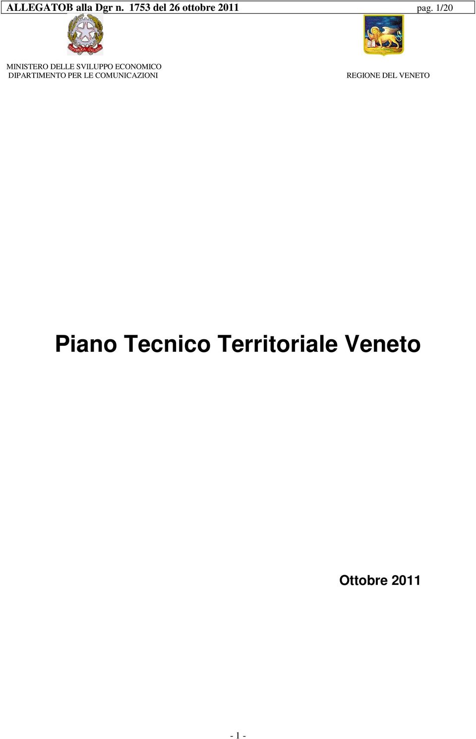 pag. 1/20 Piano Tecnico