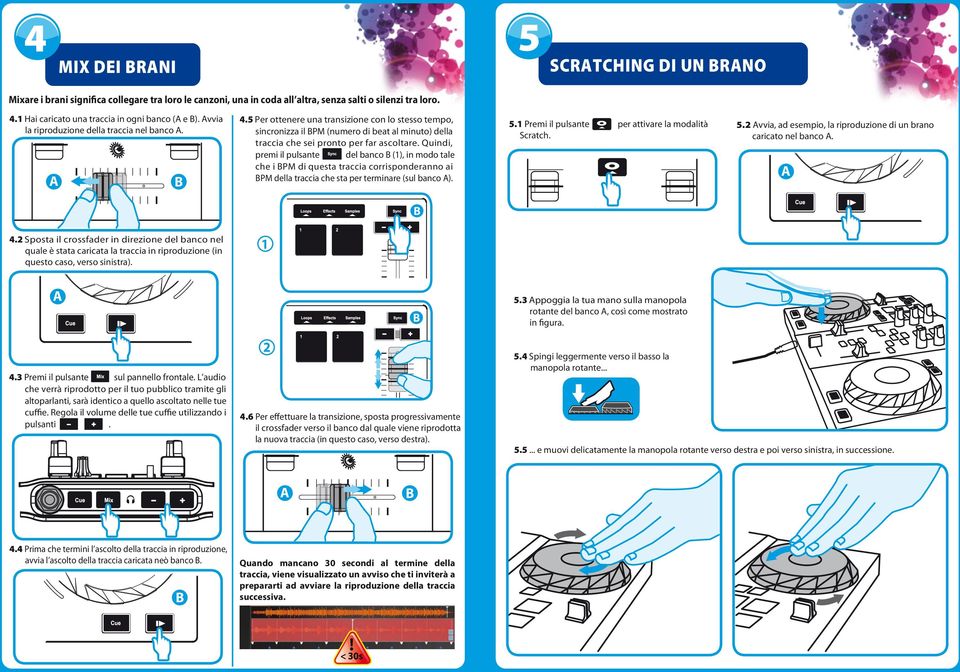 Quindi, premi il pulsante del banco (1), in modo tale che i PM di questa traccia corrisponderanno ai PM della traccia che sta per terminare (sul banco ). 5.