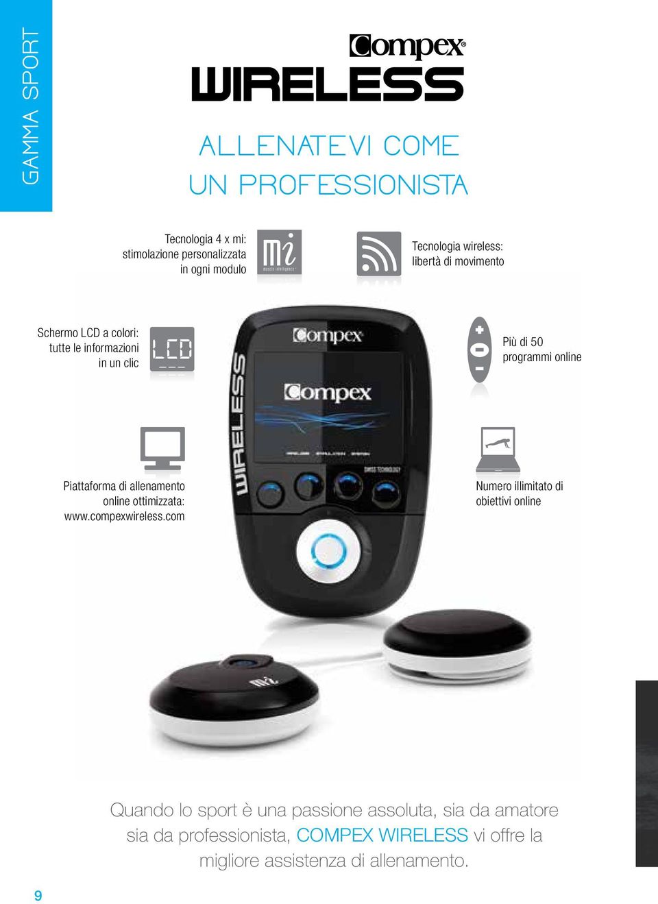 Piattaforma di allenamento online ottimizzata: www.compexwireless.