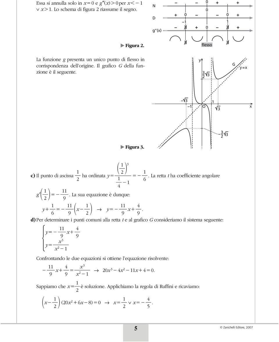 c) Il punto di ascissa ha ordinata y. La retta t ha coefficiente angolare 6 4 g. La sua equazione è dunque: 9 y 6 9 y 4 9 9.