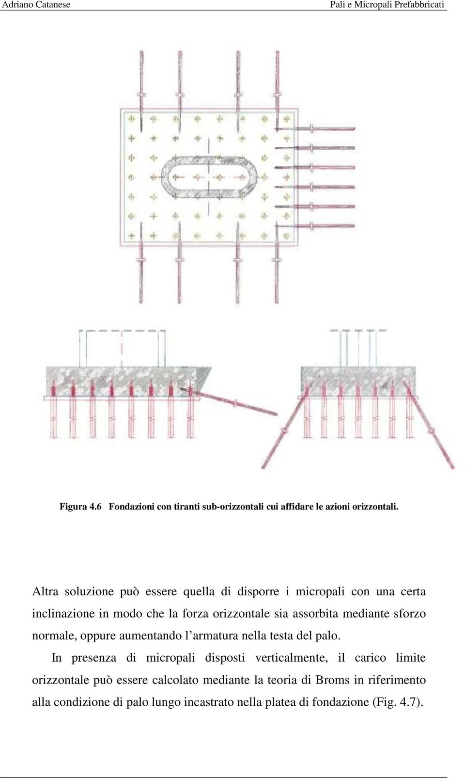 assorbita mediante sforzo normale, oppure aumentando l armatura nella testa del palo.