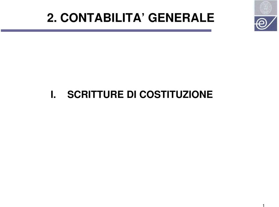 GENERALE I.