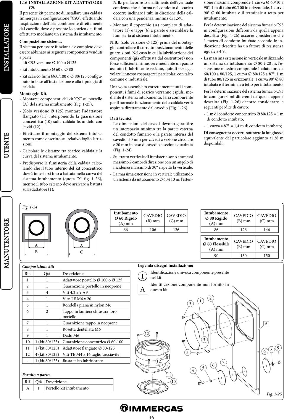 effettuato mediante un sistema da intubamento. Composizione sistema.