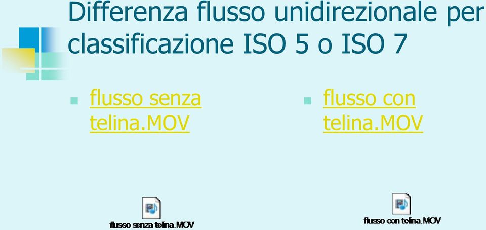 classificazione ISO 5 o ISO