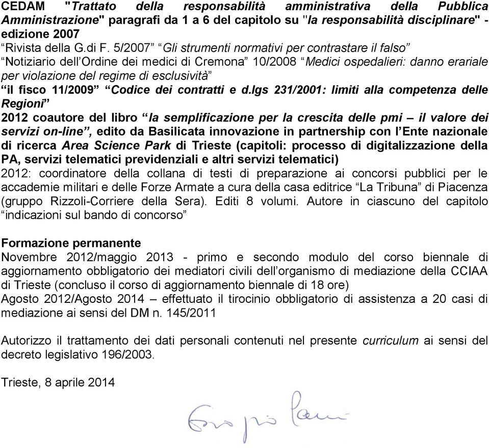 11/2009 Codice dei contratti e d.