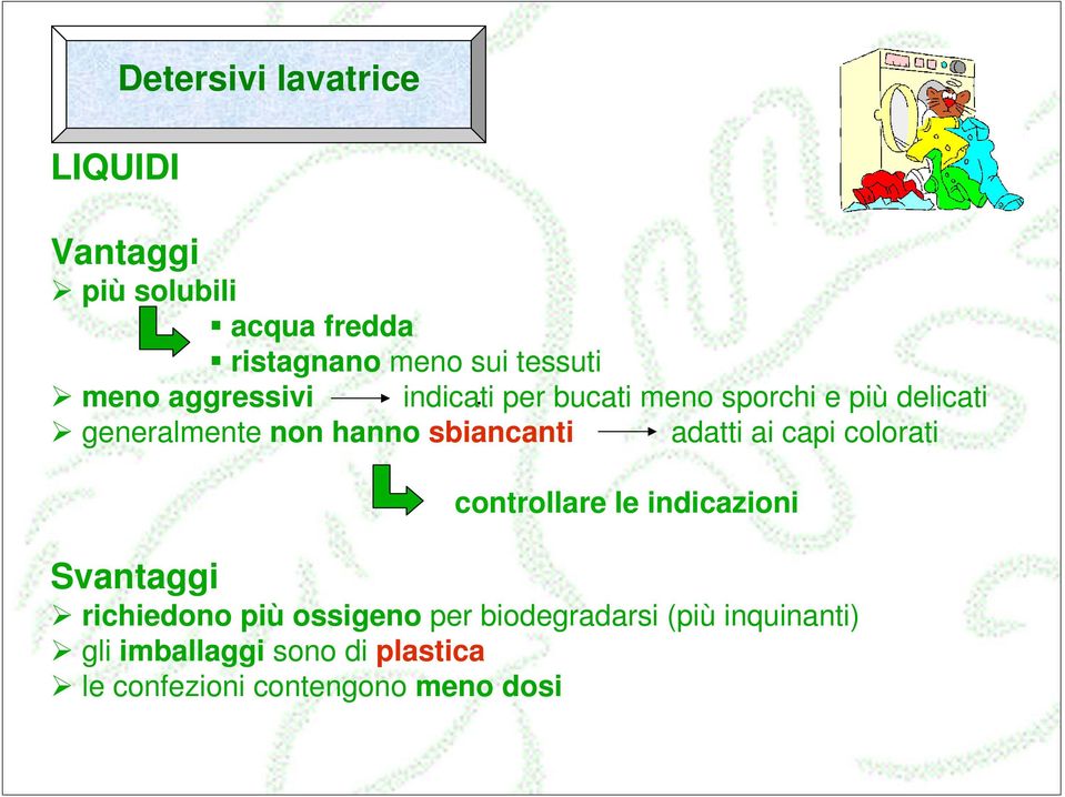 per bucati meno sporchi e più delicati generalmente non hanno sbiancanti adatti ai capi