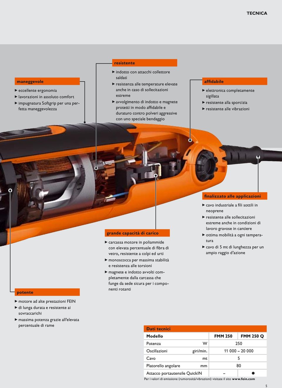 elettronica completamente sigillata resistente alla sporcizia resistente alle vibrazioni potente grande capacità di carico carcassa motore in poliammide con elevata percentuale di fi bra di vetro,