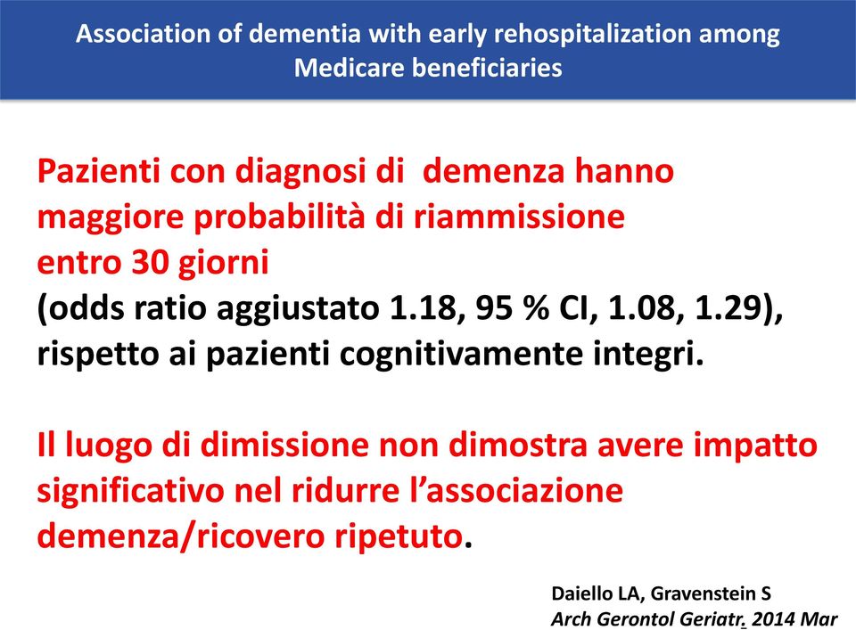 08, 1.29), rispetto ai pazienti cognitivamente integri.