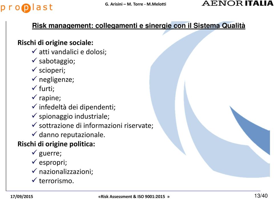 infedeltà dei dipendenti; spionaggio industriale; sottrazione di informazioni riservate;