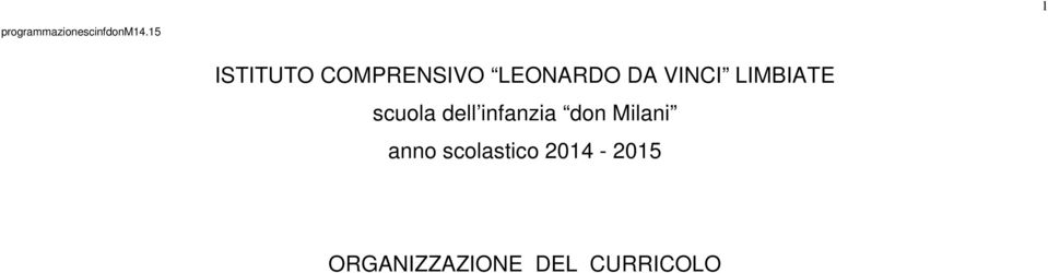 LIMBIATE scuola dell infanzia don Milani