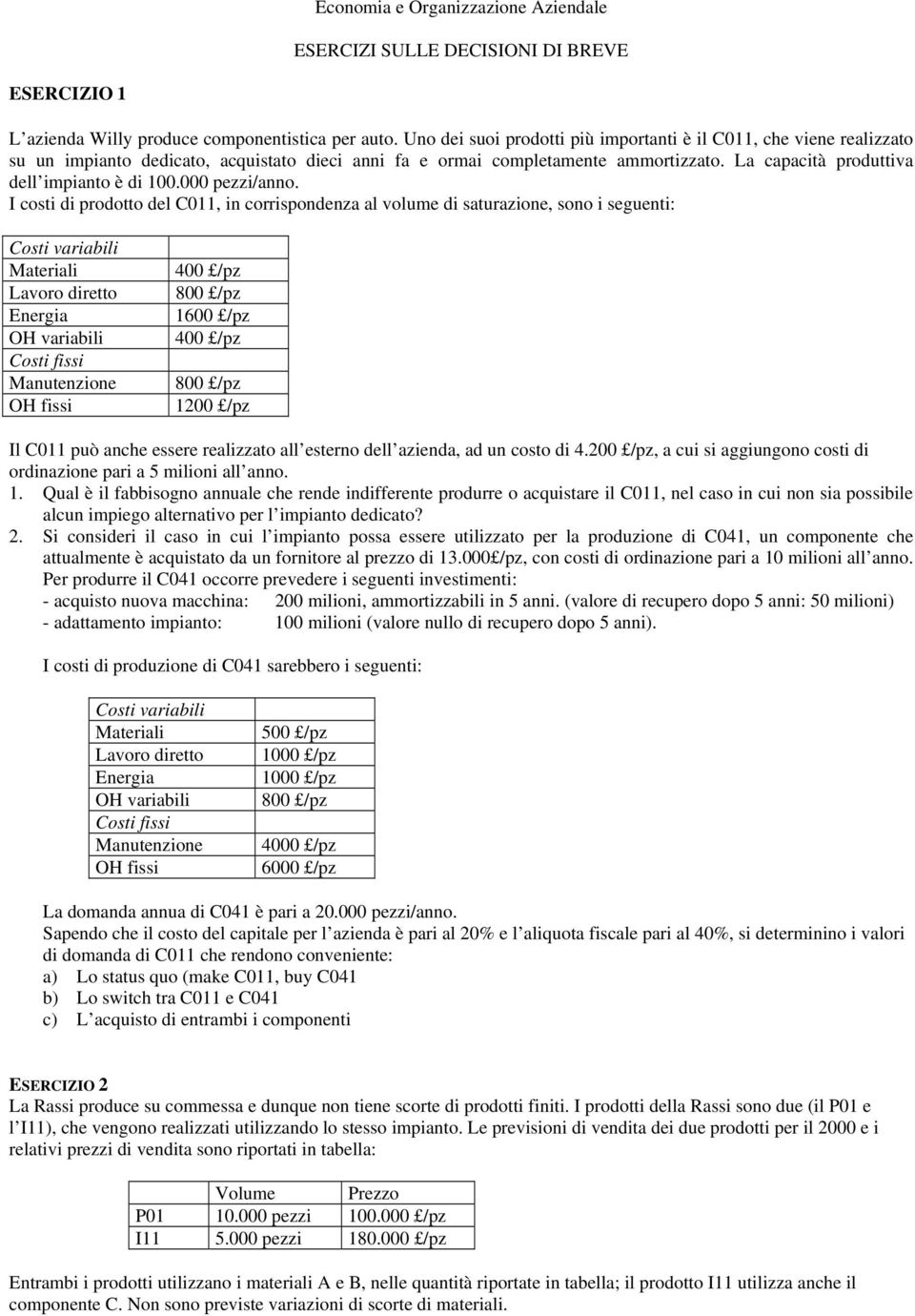 La capacità produttiva dell impianto è di 100.000 pezzi/anno.