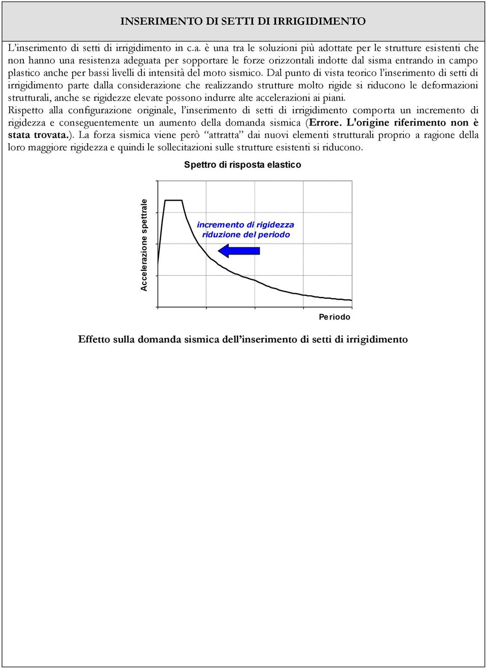 e INSERIMENTO DI SETTI DI IRRIGIDIMENTO L inserimento di setti di irrigidimento in c.a.