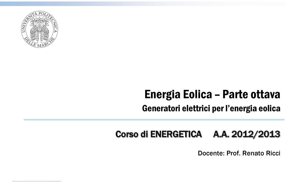 energia eolica Corso di