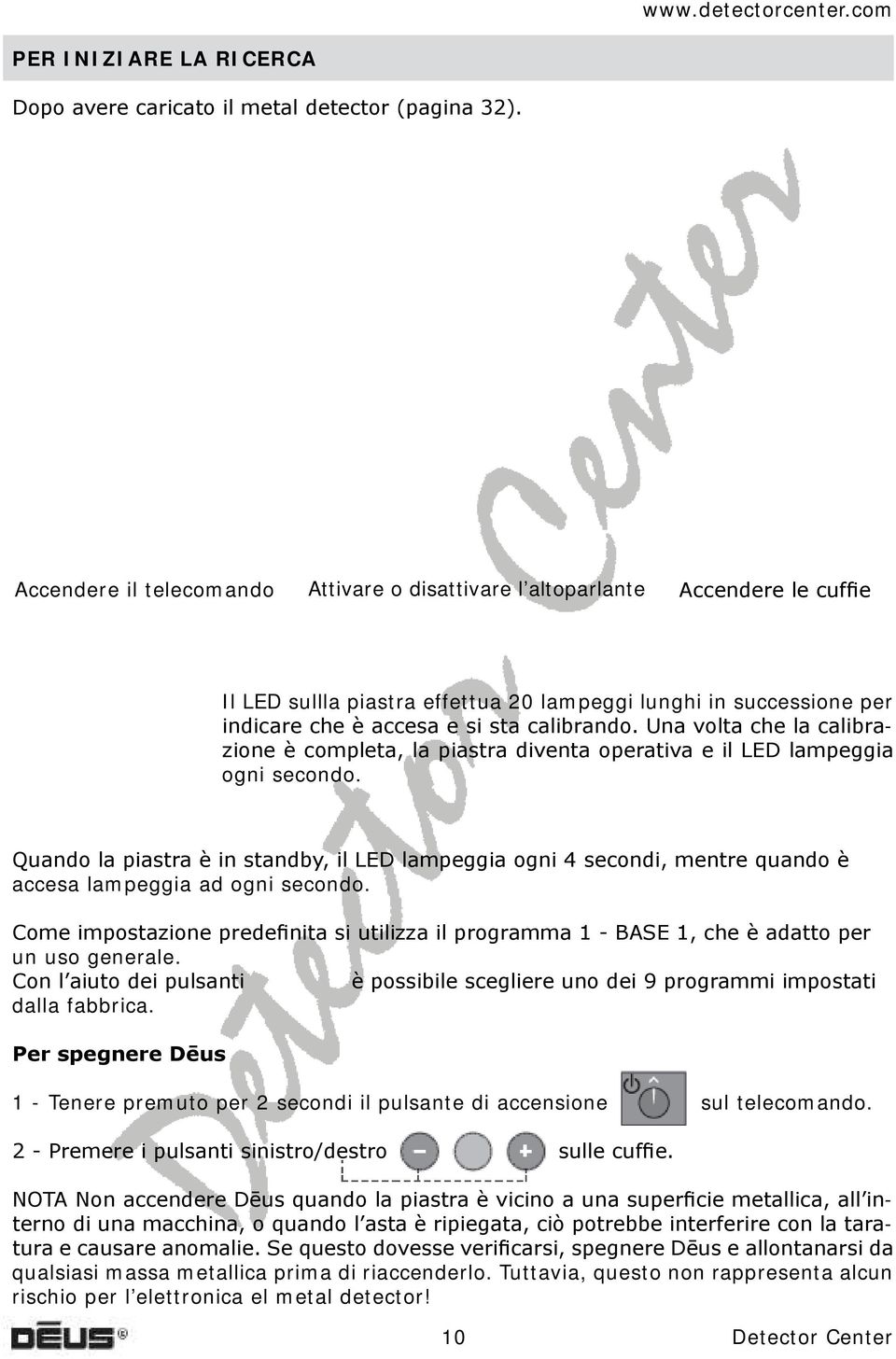 Una volta che la calibrazione è completa, la piastra diventa operativa e il LED lampeggia ogni secondo.