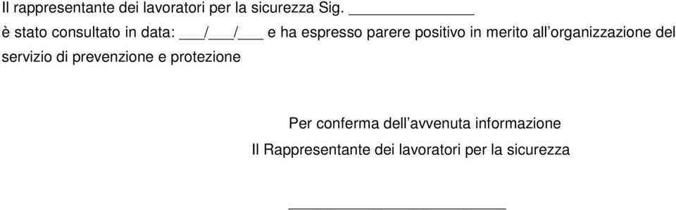 merito all organizzazione del servizio di prevenzione e protezione