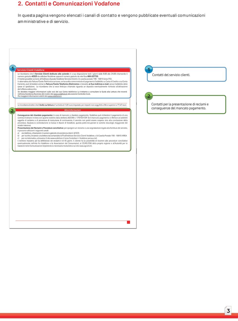 comunicazioni amministrative e di servizio.