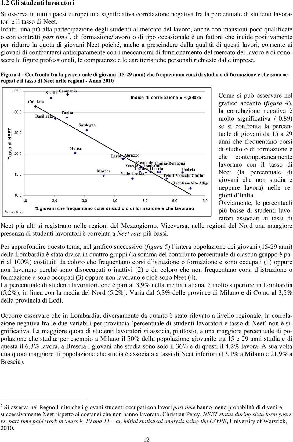 incide positivamente per ridurre la quota di giovani Neet poiché, anche a prescindere dalla qualità di questi lavori, consente ai giovani di confrontarsi anticipatamente con i meccanismi di