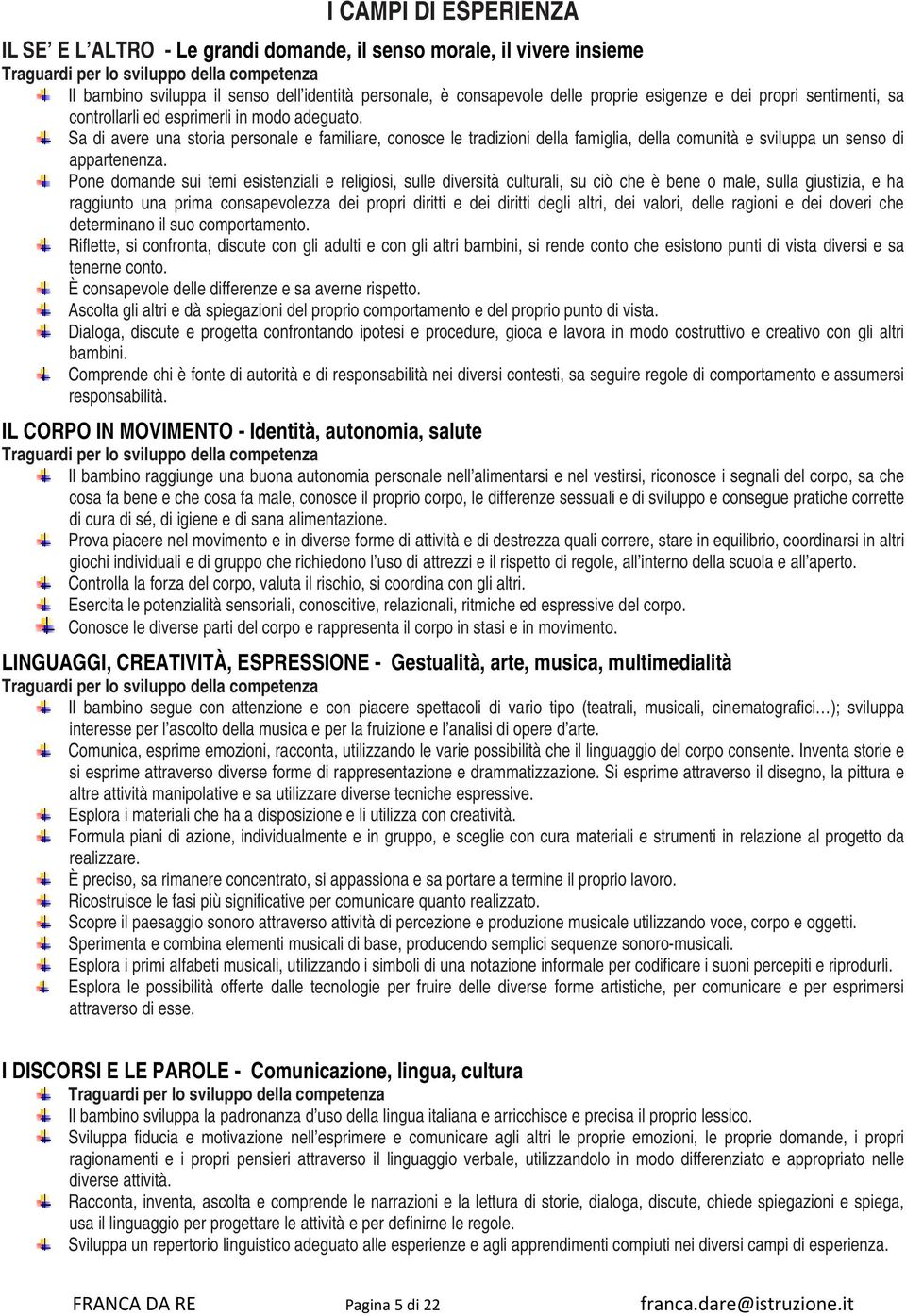 Sa di avere una storia personale e familiare, conosce le tradizioni della famiglia, della comunità e sviluppa un senso di appartenenza.