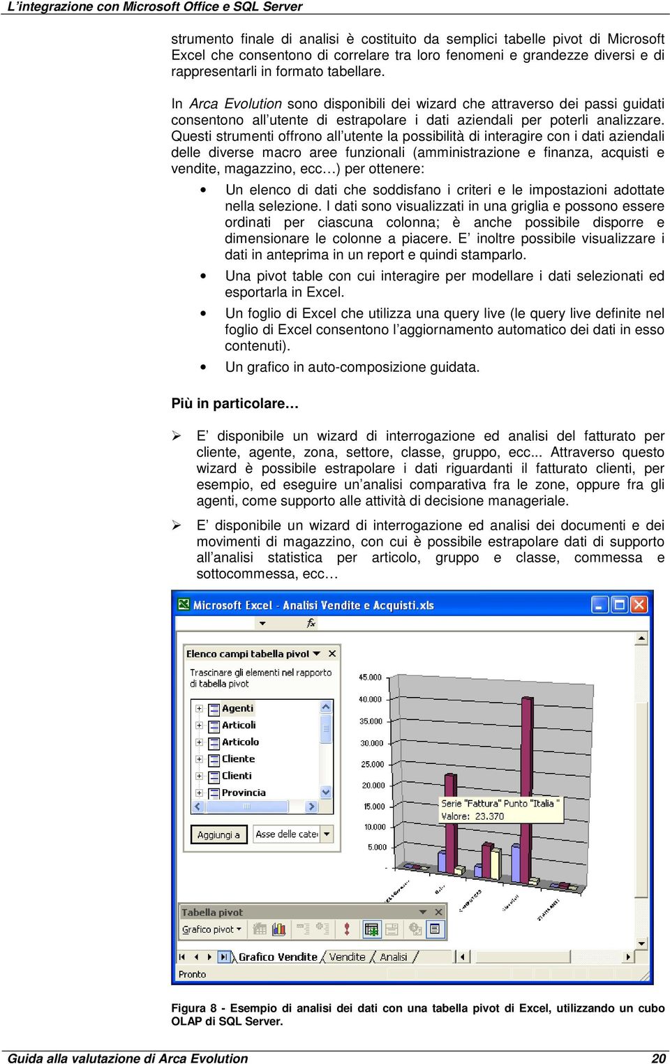 In Arca Evolution sono disponibili dei wizard che attraverso dei passi guidati consentono all utente di estrapolare i dati aziendali per poterli analizzare.