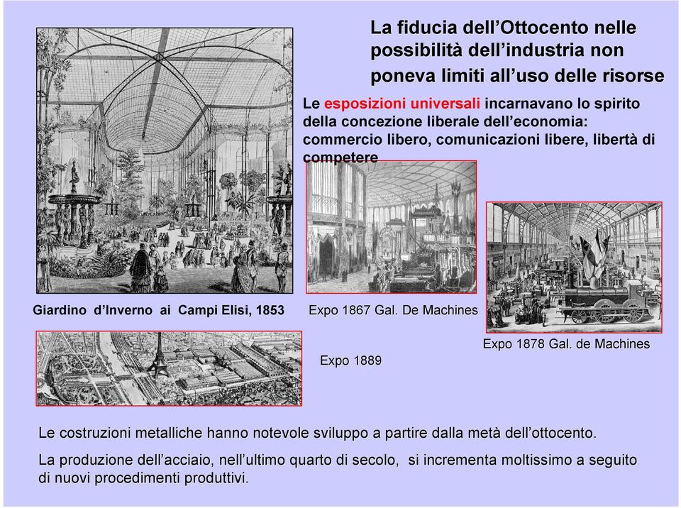 1853 Expo 1867 Gal. De Machines Expo 1878 Gal.