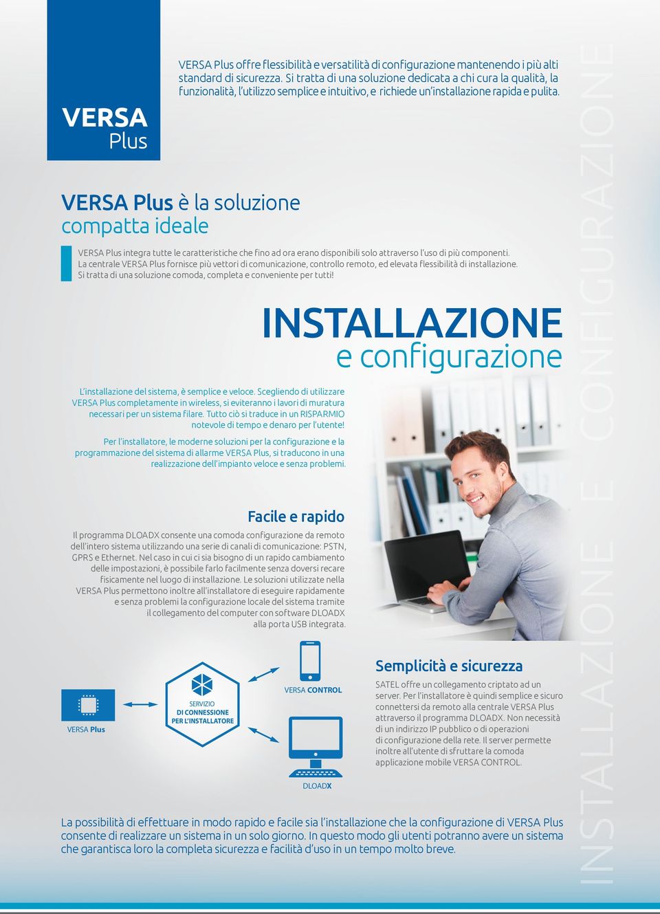 VERSA Plus è la soluzione compatta ideale VERSA Plus integra tutte le caratteristiche che fino ad ora erano disponibili solo attraverso l uso di più componenti.