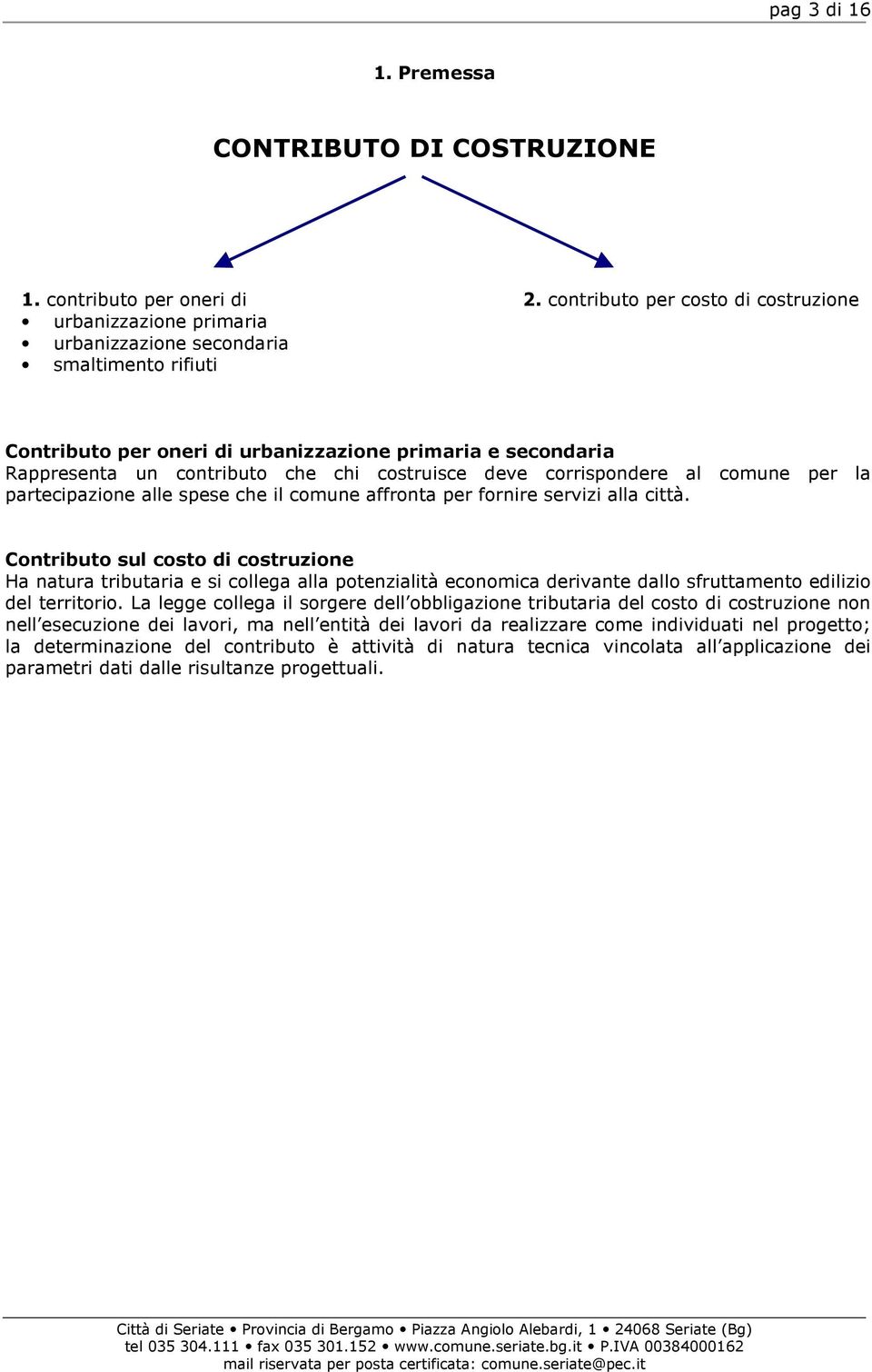 chi costruisce deve corrispondere al comune per la partecipazione alle spese che il comune affronta per fornire servizi alla città.