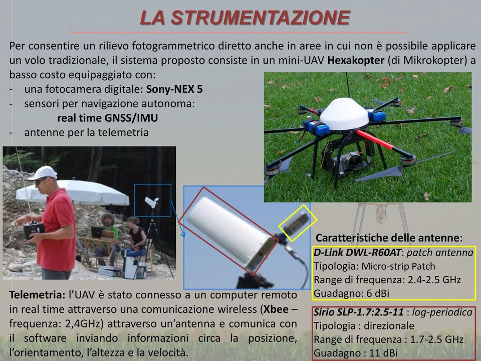 connesso a un computer remoto in real time attraverso una comunicazione wireless (Xbee frequenza: 2,4GHz) attraverso un antenna e comunica con il software inviando informazioni circa la posizione, l