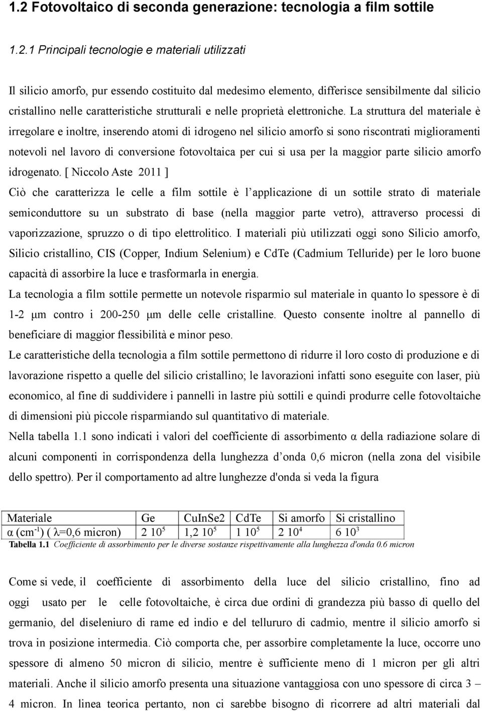 La struttura del materiale è irregolare e inoltre, inserendo atomi di idrogeno nel silicio amorfo si sono riscontrati miglioramenti notevoli nel lavoro di conversione fotovoltaica per cui si usa per