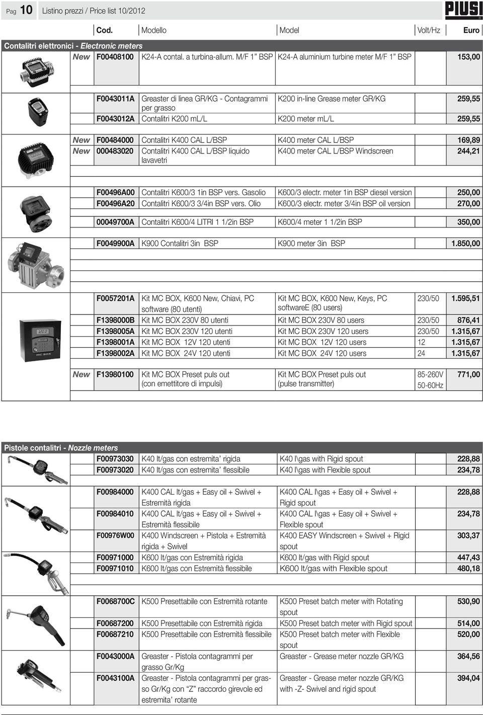 ml/l 259,55 New F00484000 Contalitri K400 CAL L/BSP K400 meter CAL L/BSP 169,89 New 000483020 Contalitri K400 CAL L/BSP liquido K400 meter CAL L/BSP Windscreen 244,21 lavavetri F00496A00 Contalitri