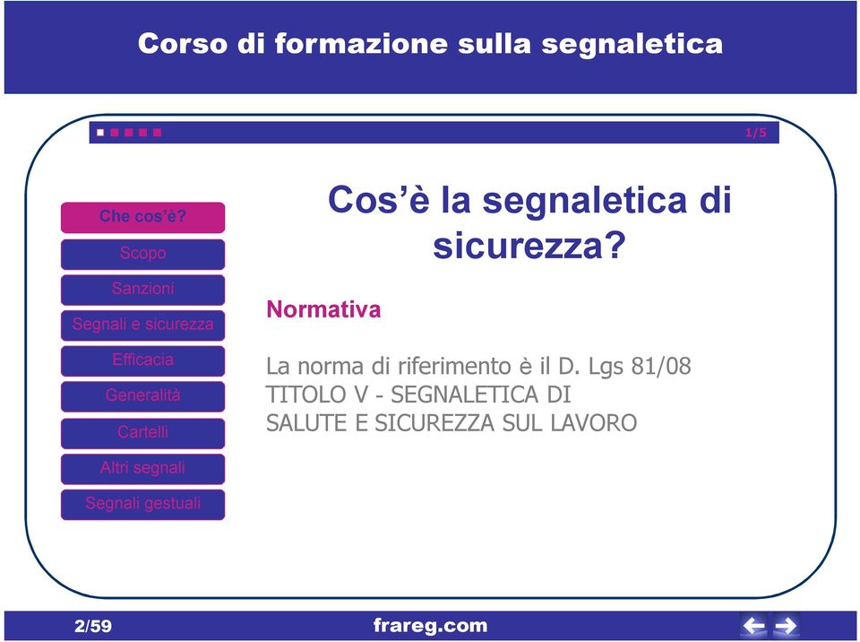 La norma di riferimento è il D.