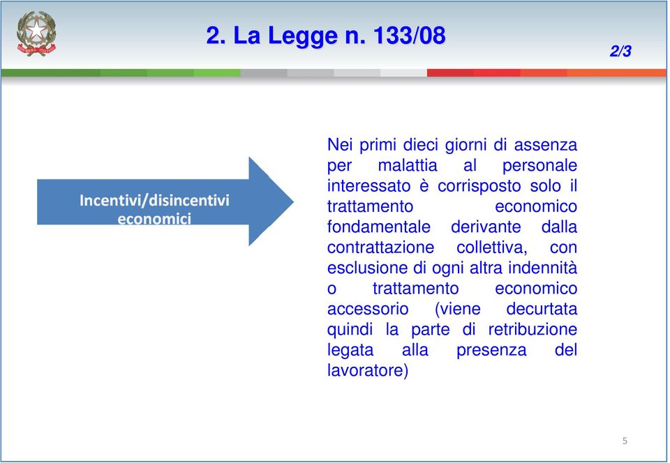 corrisposto solo il trattamento economico fondamentale derivante dalla contrattazione