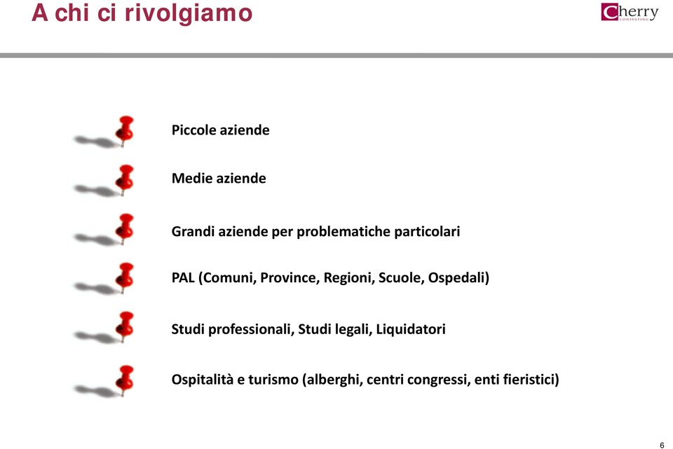 Scuole, Ospedali) Studi professionali, Studi legali, Liquidatori