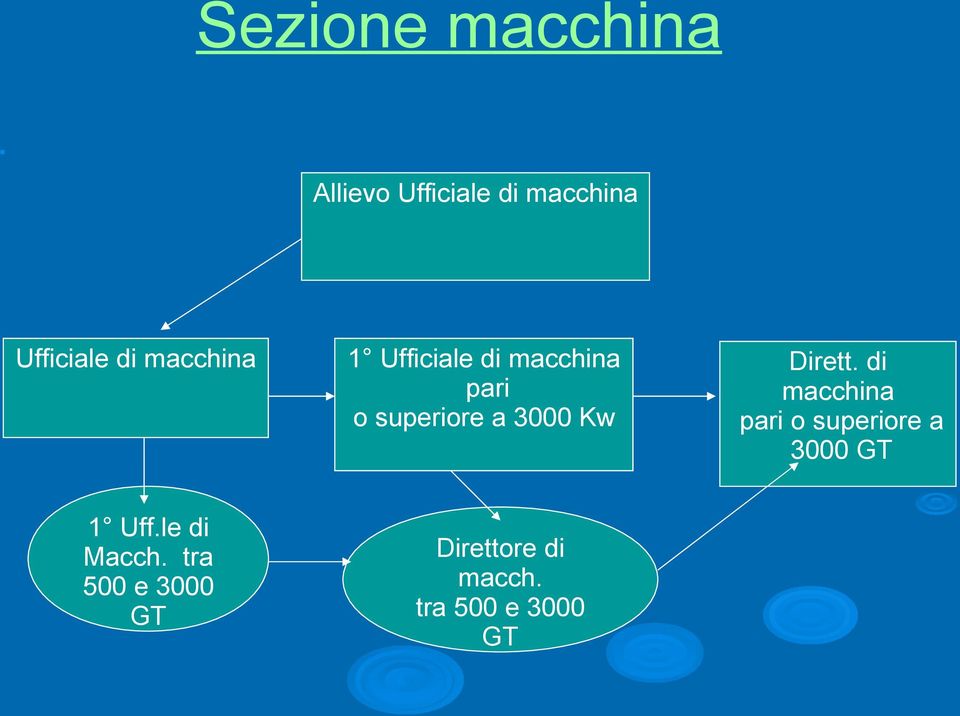 Ufficiale di macchina pari o superiore a 3000 Kw Dirett.