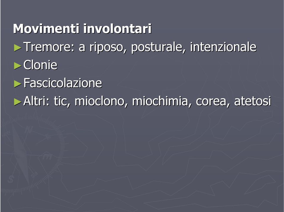 Clonie Fascicolazione Altri: tic,